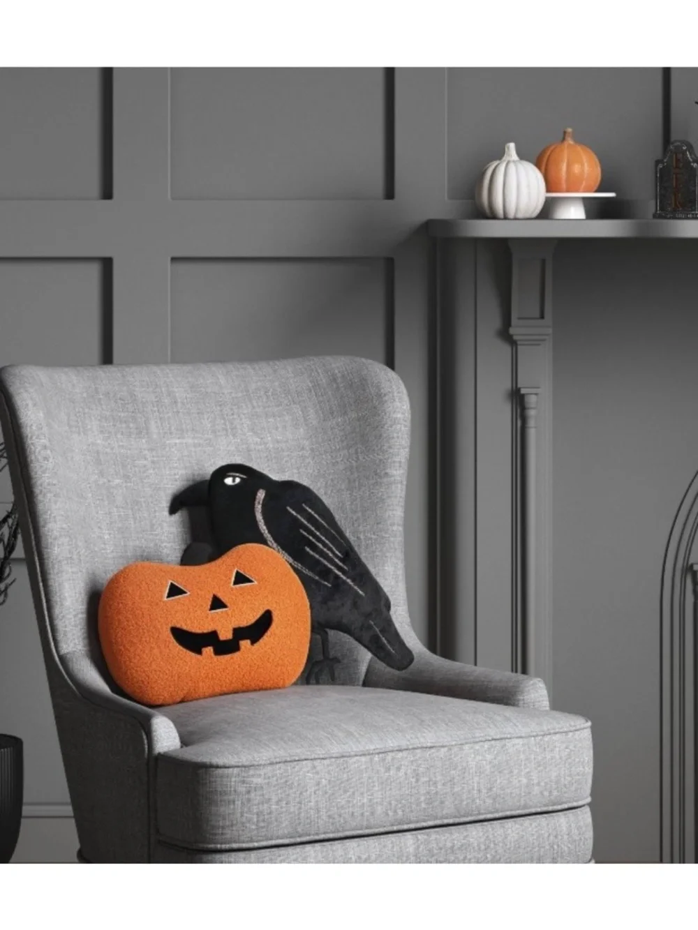 Raven Shaped Throw Pillow Black - Hyde and EEK!